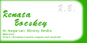 renata bocskey business card