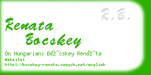 renata bocskey business card